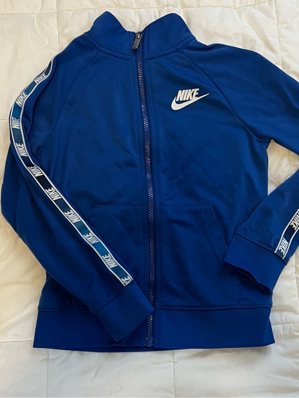 Nike Royal Blue Full-Zip Fall Jacket with Logo